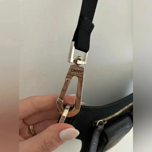 DKNY Black Leather Sling Back Bag - Picture 3 of 10